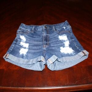 Aeropostale High Rise Curvy Midi Denim Shorts - Size 8